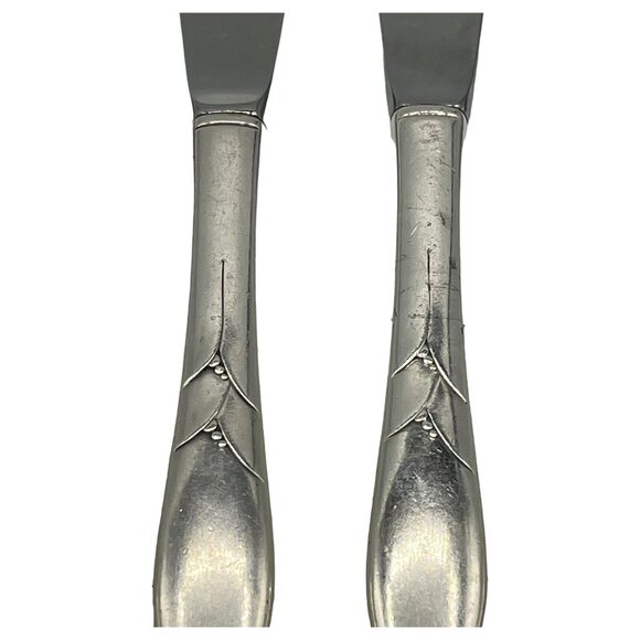 Set 8 x Dinner Knives Oneida Community Lady Hamilton Vintage Silverplate 8 3/4” - Picture 6 of 10